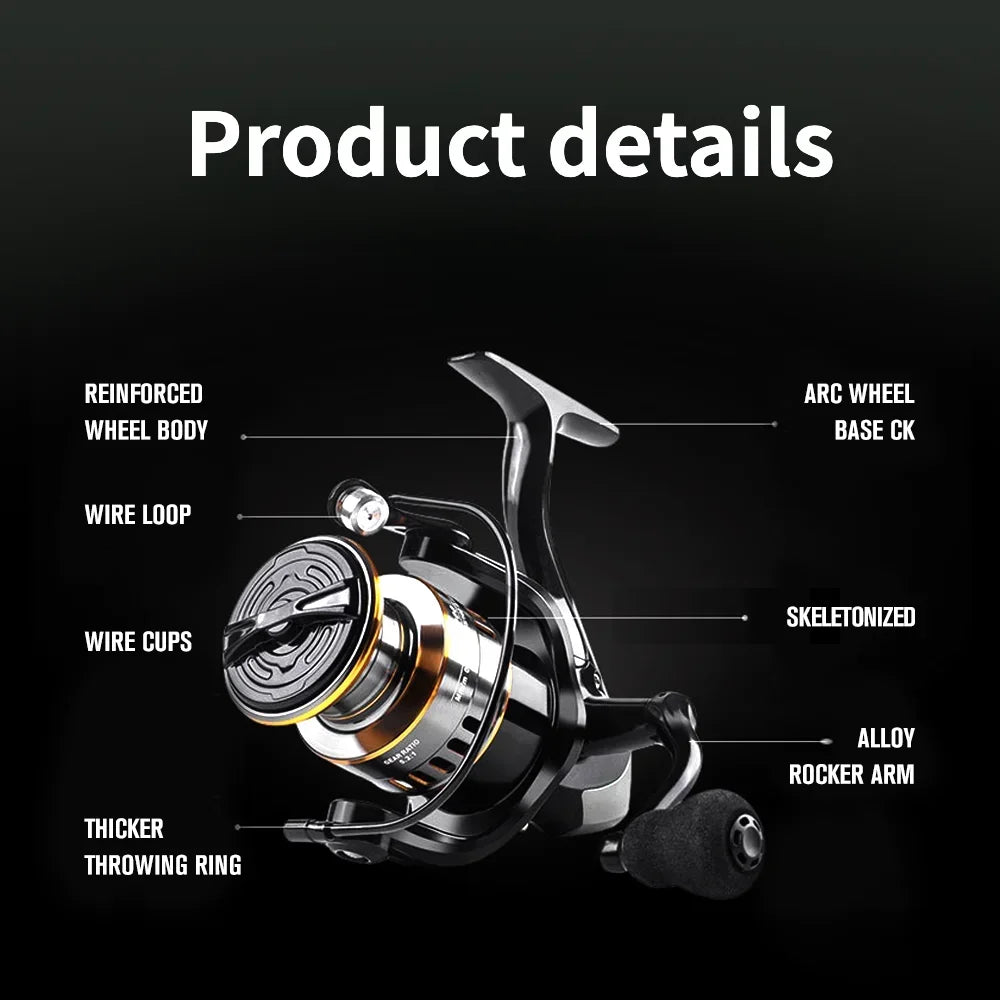 Metal Spool Fishing Spinning Reel